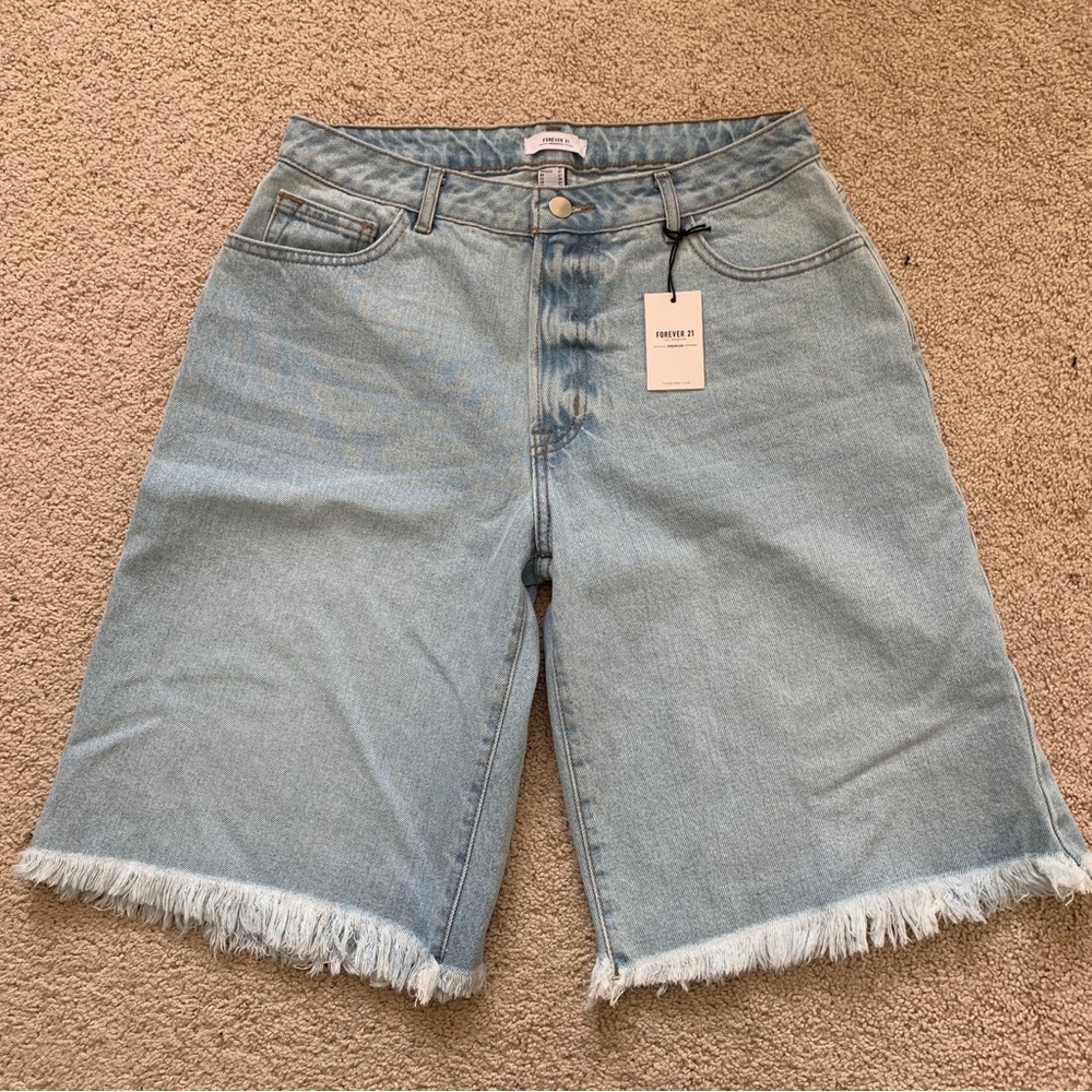 NWT Forever 21 Premium Long Denim Shorts